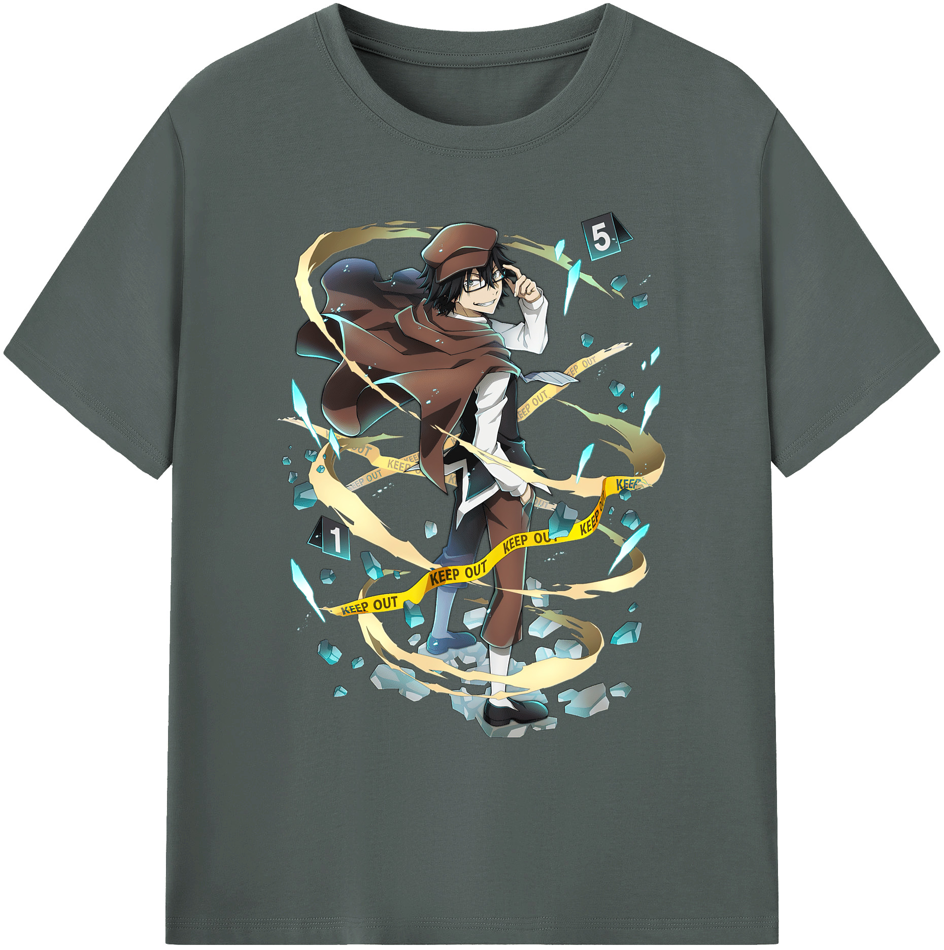 （画像用） 文豪ストレイドッグス Bungo Stray Dogs 綿100％ メンズ半袖Tシャツ｜肌触りやわらか＆通気性